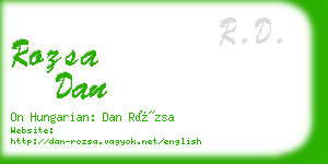 rozsa dan business card